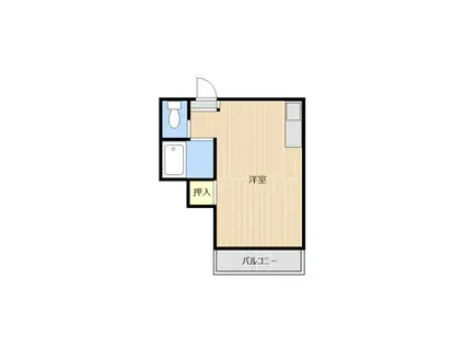 アルモ九品寺(ワンルーム/2階)の間取り写真