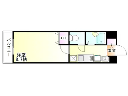 サンダ・エム・イー・マンション(1K/3階)の間取り写真