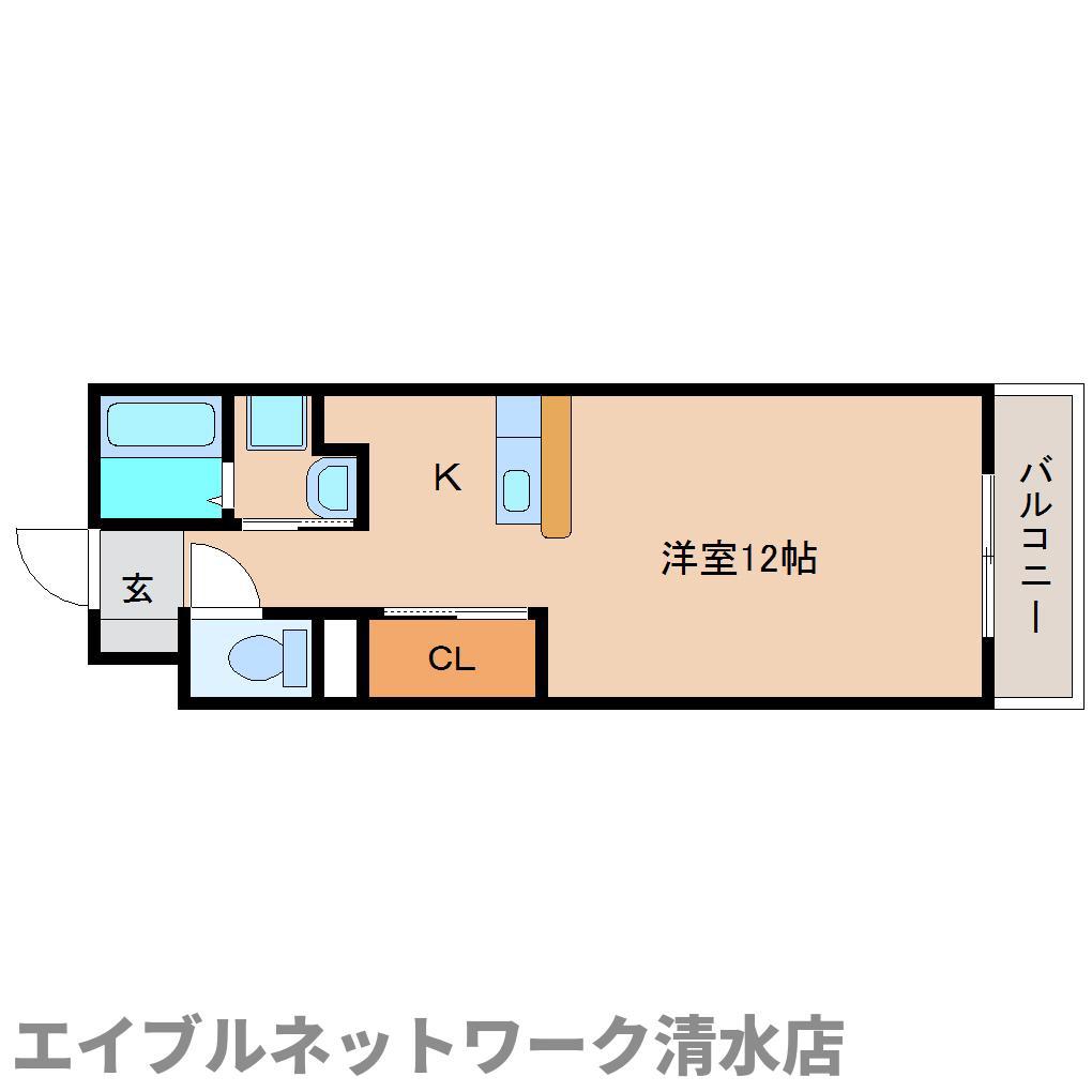 バンテージおりど(ワンルーム/2階)の間取り写真