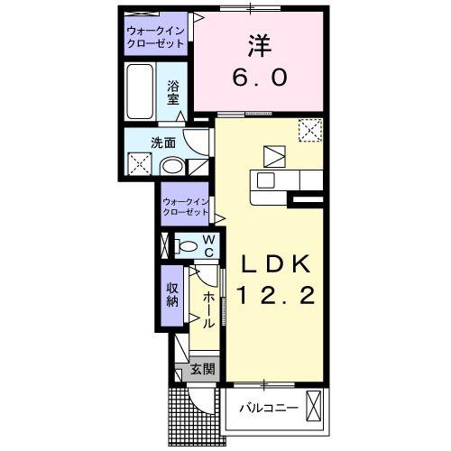 グレイス ルタンII(1LDK/1階)の間取り写真