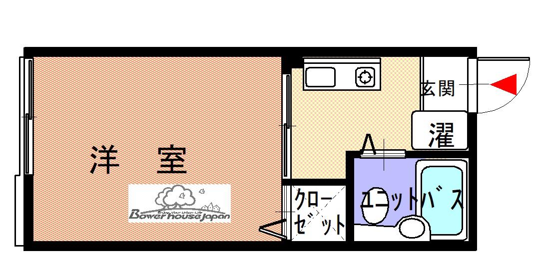 シティハイム ユウワハイムII(1K/1階)の間取り写真