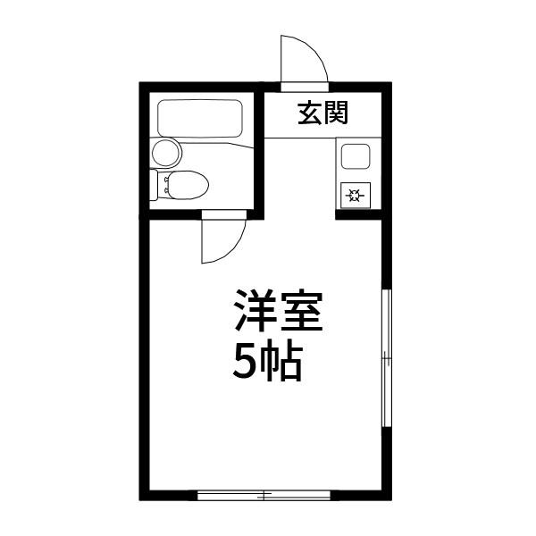 三友ビル(ワンルーム/2階)の間取り写真
