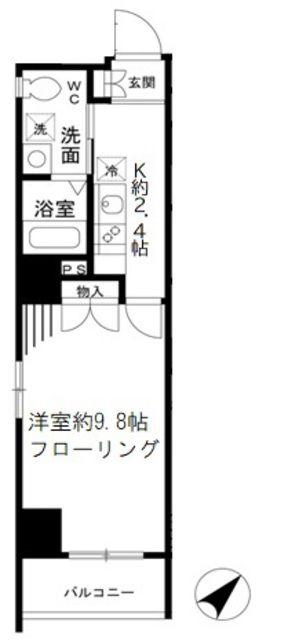 ヴィル ダイワ(1K/2階)の間取り写真