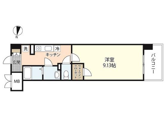 第31友建ビル(1K/2階)の間取り写真