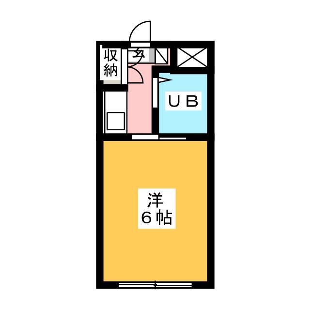 ペティネール四谷(1K/2階)の間取り写真