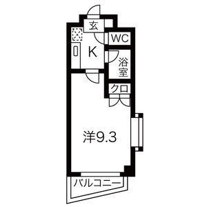 シティライフ藤ヶ丘南1号館(1K/3階)の間取り写真