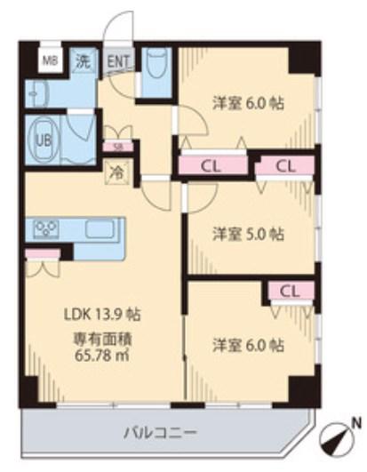 インペリアルパークII(3LDK/3階)の間取り写真