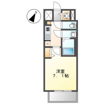 S-RESIDENCE名古屋菊井ALINE(1K/13階)の間取り写真