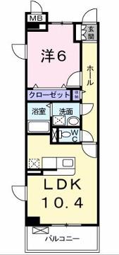 グラン アビタシオン(1LDK/3階)の間取り写真