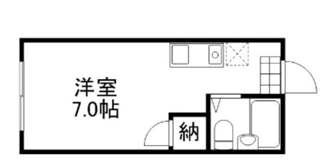 シャルマンファイブ(ワンルーム/2階)の間取り写真
