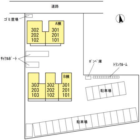 マジェスティックアン I棟(2LDK/1階)の間取り写真
