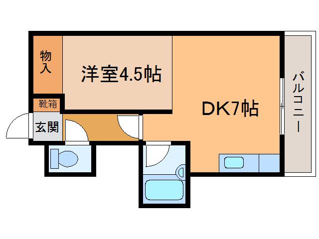 FIVESTAR(1DK/3階)の間取り写真
