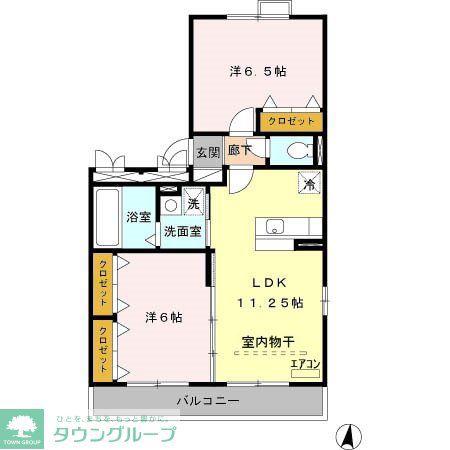 アサミアルジャン(2LDK/3階)の間取り写真