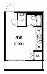BASE東林間(ワンルーム/3階)の間取り写真