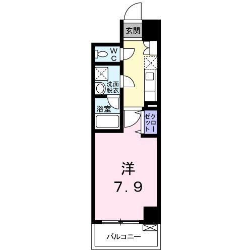 メイク ゼファー(1K/3階)の間取り写真