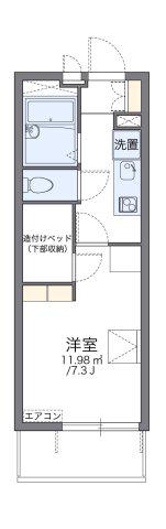 レオパレス向陵西(1K/1階)の間取り写真