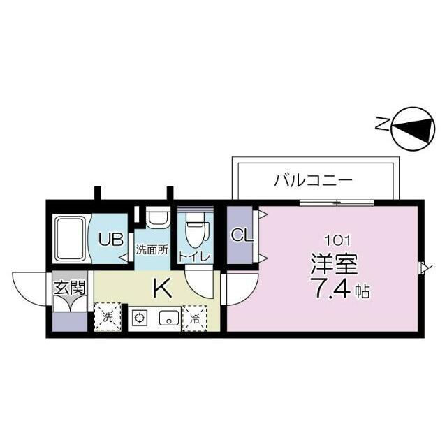 RESCO ESPOIR(1K/1階)の間取り写真