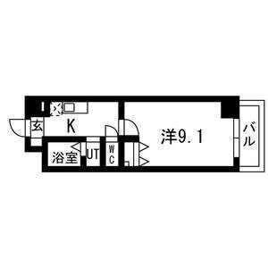 BLOOM LIFE TSUKAGUCHI(1K/2階)の間取り写真