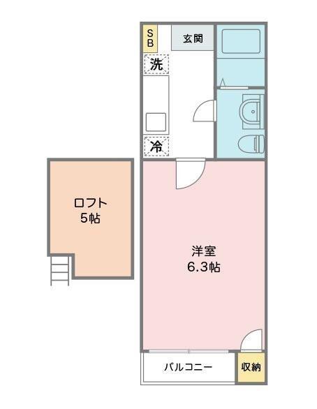 MAISON DE ANGE(1K/2階)の間取り写真
