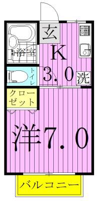 オーディーン寿(1K/1階)の間取り写真