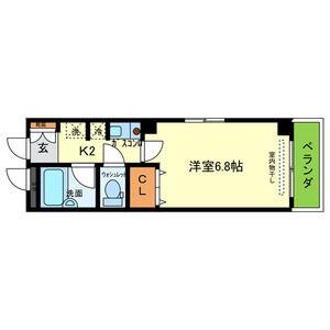 PLEASURE都島(1K/3階)の間取り写真