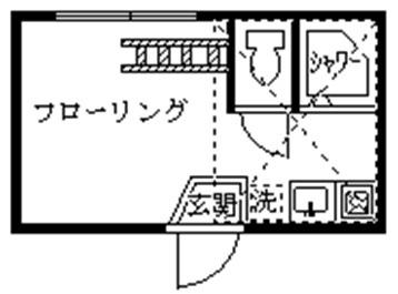 グレースアリス(ワンルーム/2階)の間取り写真