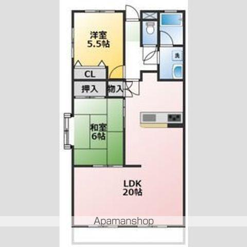リトルアイランド(2LDK/2階)の間取り写真