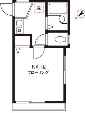 DRホームズ五反野II(1K/1階)の間取り写真