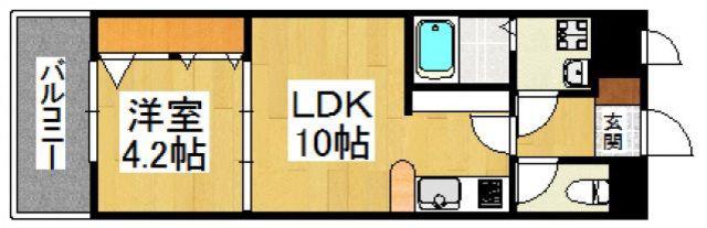 ブライトンヒルズ(1LDK/3階)の間取り写真