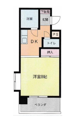 シェラメール(1K/5階)の間取り写真