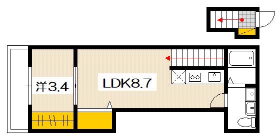 LE VERJU(1LDK/3階)の間取り写真