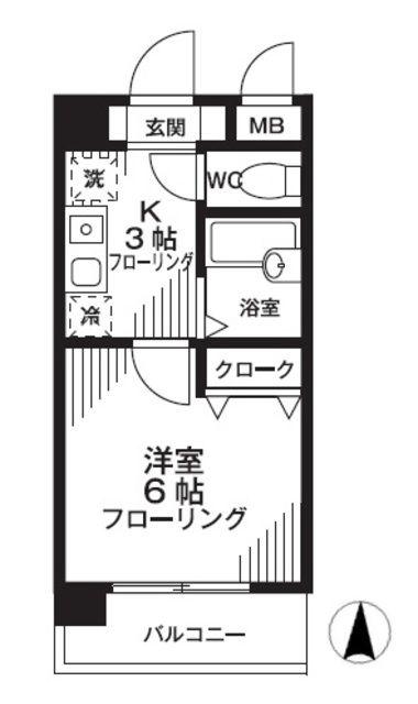 アルパ高円寺(1K/3階)の間取り写真