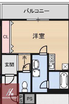 リバーヴィレッジ新森(ワンルーム/1階)の間取り写真