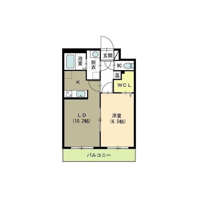 BLOOM(1LDK/2階)の間取り写真