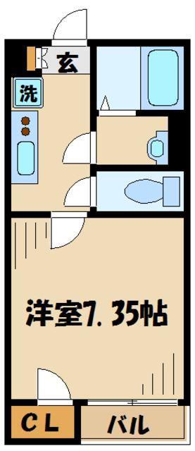 クレイノマ メゾン相模原(1K/2階)の間取り写真