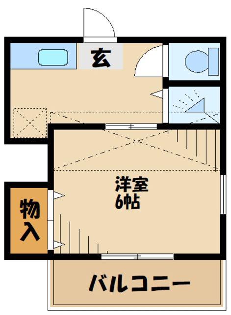 メゾン木曽(1K/1階)の間取り写真
