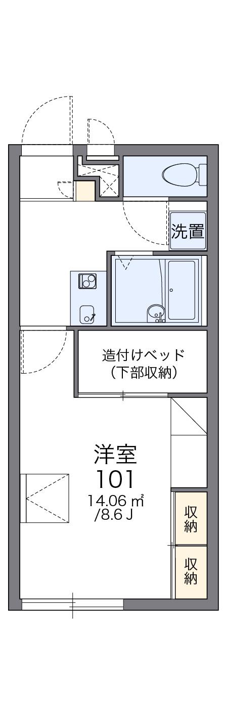レオパレス里II(1K/1階)の間取り写真