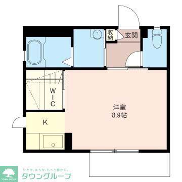 フレア上平塚III(ワンルーム/1階)の間取り写真