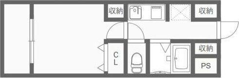 サウスガーデン南森町(1K/6階)の間取り写真