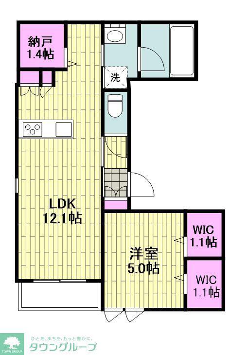 古市場2丁目メゾン(1LDK/2階)の間取り写真