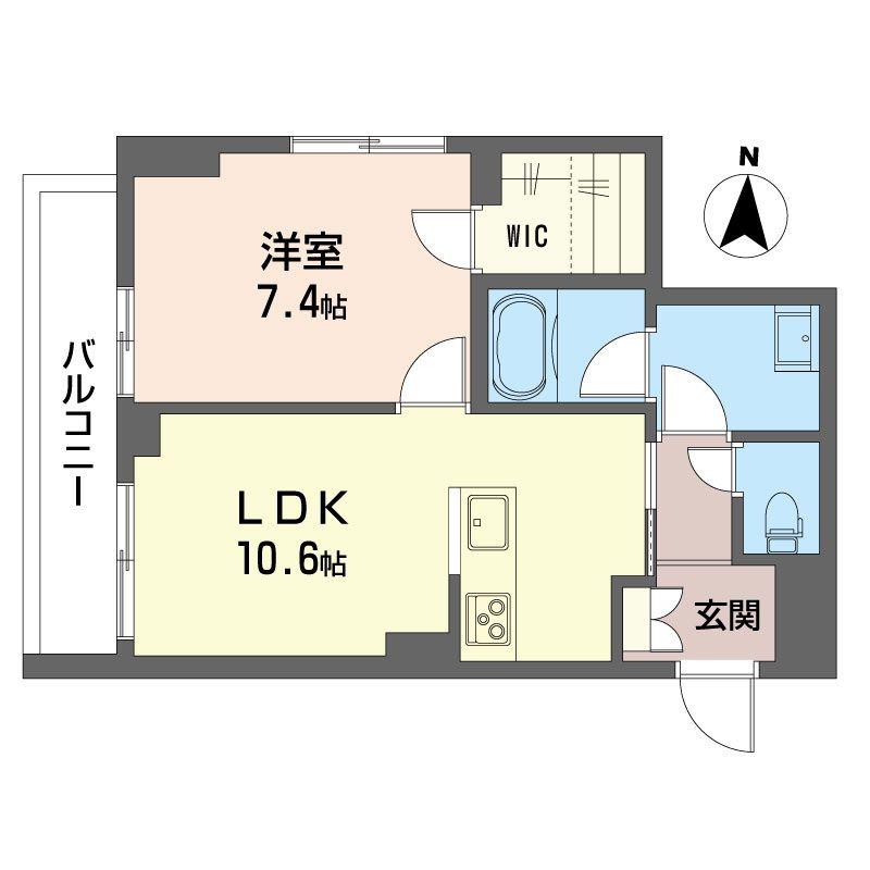 テラ ヴェルテ(1LDK/2階)の間取り写真