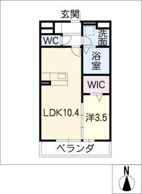 グラン ソレイユ(1LDK/3階)の間取り写真