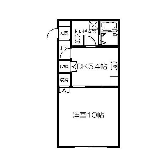 マンションくどう(1DK/3階)の間取り写真