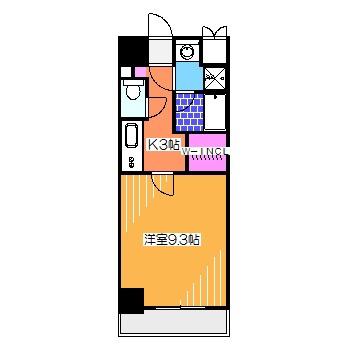 コージーコート(1K/8階)の間取り写真