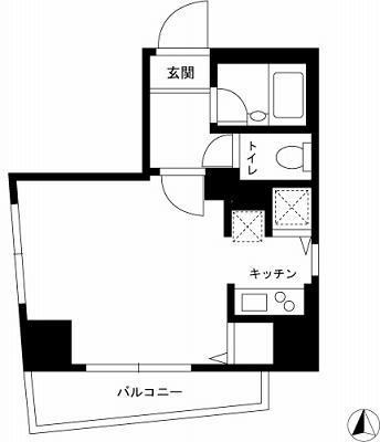 スカイコート神楽坂弐番館(1K/6階)の間取り写真