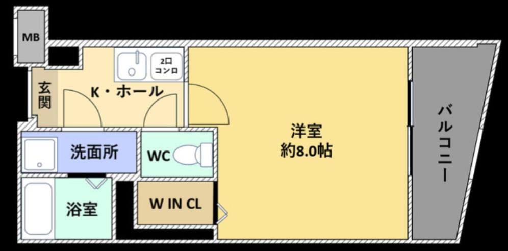 DITAエコハ垂水シーテラス(1K/1階)の間取り写真