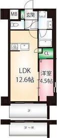 カメリア丸の内(1LDK/9階)の間取り写真