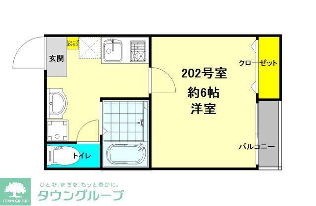 ヴィラート草加(1K/1階)の間取り写真