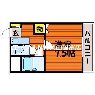 セントフォレスト後楽園(1K/4階)の間取り写真