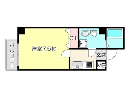 レジェンド・JS(1K/5階)の間取り写真